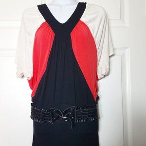 Black Coral Cold Shoulder Tunic